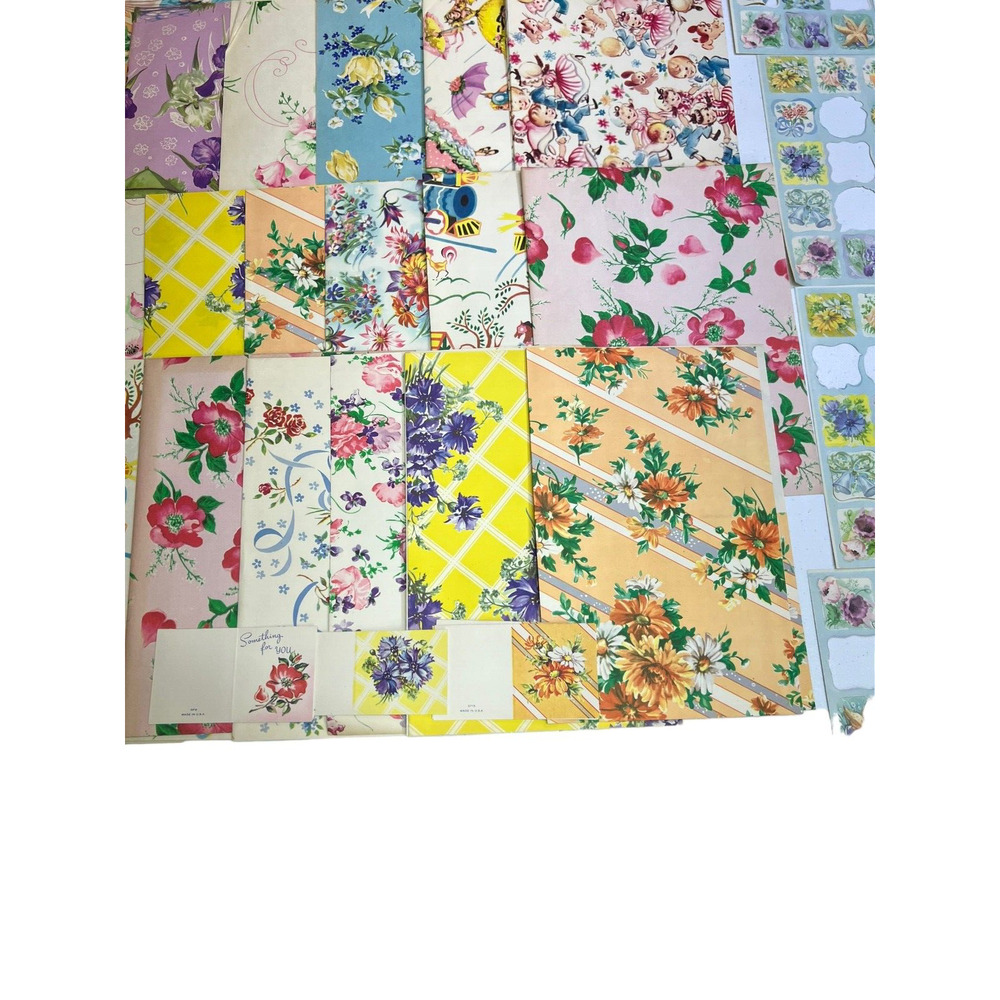 Lot of 21 Vinatge‎ Art Crest All Occassions Wrapping Papers Cards & Seals - Picture 3 of 15